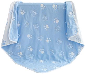 Hayisugar Baby Kuscheldecke, extra weich, 100% Baumwolle, 6-lagig, Decke, Babydecke, Einschlagdecke, Kinderwagendecke, Kinderdecke, Wohndecke Tagesdecke Sommerdecke, Blau Fuß, 120 x 150 cm