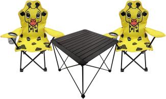 3tlg Kinder Campingmöbel Set Outdoor Campingstuhl Anglerstuhl Tisch