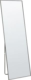 Stehspiegel Metall schwarz rechteckig 50 x 156 cm BEAUVAIS