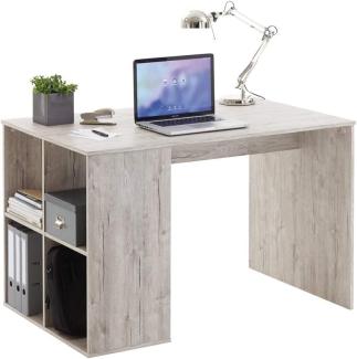 FMD Schreibtisch mit Regal 117×73×75 cm Sandeiche