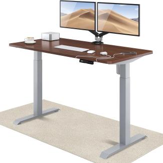 Höhenverstellbarer Schreibtisch (140 x 70 cm) - Sitz- & Stehpult mit Ladebuchsen - Schreibtisch Höhenverstellbar Elektrisch Touchscreen & Stahlfüßen - Schreibtisch Höhenverstellbar von Desktronic