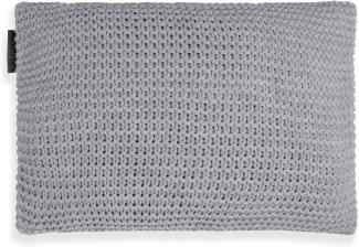 Knit Factory Vinz Kissen 60x40 cm Glatt Grau