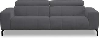 DOMO. Collection Cunelli Ecksofa, Sofa mit Rückenfunktion, Garnitur mit Relaxfunktion, anthrazit, 238x104x79 cm