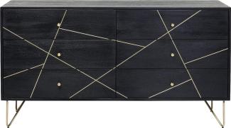 Kare Design Sideboard Gold Vein 6 Schübe, 82x145x45cm