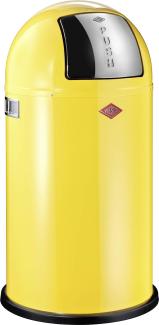 Wesco 175 831 Pushboy Abfallsammler 50 Liter Lemongelb 40 x 40 x 75. 5cm (L-B-H), Edelstahl