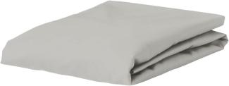 ESSENZA Spannbettlaken Satin Uni Baumwollsatin Grau, 80X200