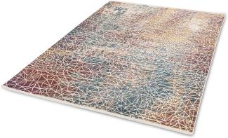 Teppich in Netz bunt aus 100% Polyester - 230x160x0,6cm (LxBxH)