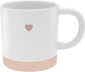 GRUSS & CO Tasse mit graviertem Herz| Steinzeug, 40 cl, mehrfarbig | Geschenk Liebe | 48430