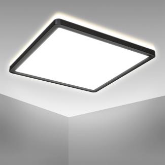 LED Deckenlampe Panel indirekt ultraflach Deckenleuchte Wohnzimmer Flur schwarz