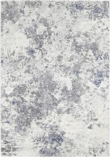 Kurzflor Teppich Fontaine Creme Grau Blau 120x170 cm