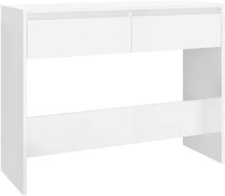 Konsolentisch Hochglanz-Weiß 100x35x76,5 cm Holzwerkstoff