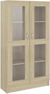 vidaXL Vitrinenschrank Sonoma-Eiche 82,5x30,5x150 cm Spanplatte