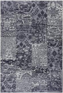 Kurzflor Teppich Bloques Grau Creme - 120x170x0,9cm