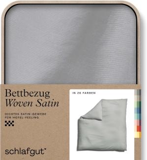 Schlafgut Woven Satin Bettwäsche | Bettbezug einzeln 200x200 cm | grey-light