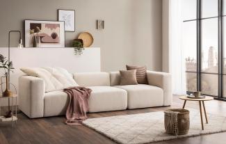 DOMO Collection Modulsofa Adrian, 3 Sitzer aus drei Modulen, 3 Couch, Sofa, Modul, 301 cm in creme