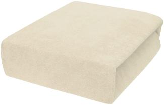 Frottier Spannbettuch passend zu 140 x 70 cm Kinderbett Matratze (Cream)