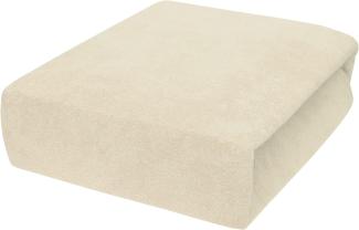 Frottier Spannbettuch passend zu 140 x 70 cm Kinderbett Matratze (Cream)