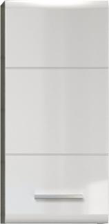 Badezimmer Hängeschrank Riva in weiß Hochglanz 35 x 75 cm