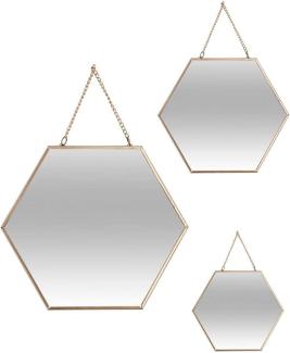 Dekorative Spiegel in Form von Sechseck, Satz von drei dekorativen Spiegel in verschiedenen Größen - Atmosphera Créateur d 'intérieur