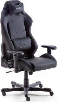 Robas Lund DX Racer 3 Gaming Stuhl Bürostuhl Schreibtischstuhl mit Wippfunktion Gamer Stuhl Höhenverstellbarer Drehstuhl PC Stuhl Ergonomischer Chefsessel, schwarz