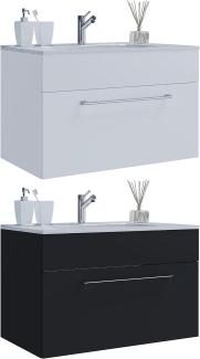 Nywo Waschbeckenunterschrank 60cm Waschbecken Unterschrank Badzimmer schwarz