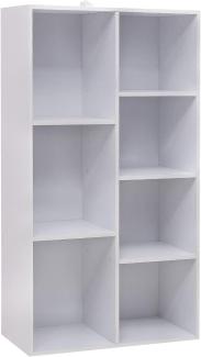 Bücherregal mit 7 Fächern Modell Kuep weiß