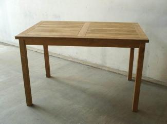 Premium Teak Tisch rechteckig Gartentisch Gartenmöbel Teakmöbel Holztisch 110 cm
