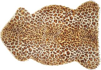 Kunstfell-Teppich Leopard braun 90 cm NAMBUNG