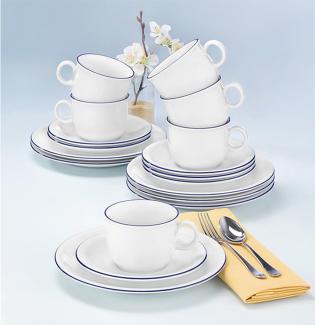 Seltmann & Weiden Kaffeeservice 18-teilig Blaurand 001. 718893