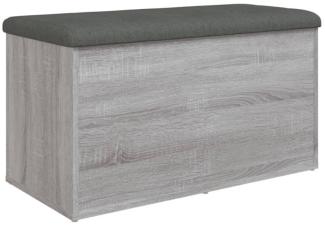 Sitzbank mit Stauraum, Holzwerkstoff, Grau Sonoma, 82x42x45 cm