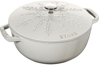 Staub Staub runder Gusseisentopf Schneeflocke 3,6 ltr, Trüffel 405065480