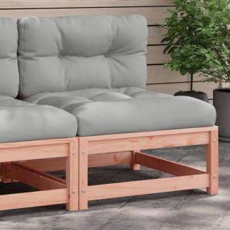 vidaXL Gartensofa ohne Armlehnen mit Kissen Massivholz Douglasie