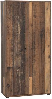 Aktenschrank >Tembi< in Old Wood Vintage - 73,7x149,5x34,8cm (BxHxT)