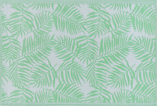 Outdoor Teppich hellgrün 120 x 180 cm Palmenmuster Kurzflor KOTA