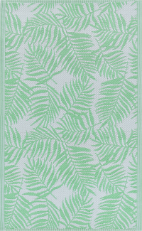 Outdoor Teppich hellgrün 120 x 180 cm Palmenmuster Kurzflor KOTA