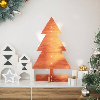 Weihnachtsbaum zum Schmücken Wachsbraun 60 cm Massivholz Kiefer 858182