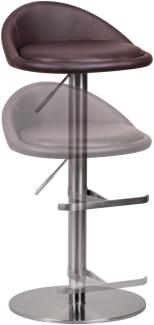 KADIMA DESIGN Höhenverstellbarer Barhocker DONAU für individuellen Komfort und stilvolles Ambiente. Farbe: Braun