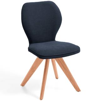 Niehoff Sitzmöbel Colorado Trend-Line Design-Stuhl Gestell Kernbuche - Webstoff Malea-R graphit