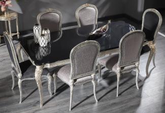 Casa Padrino Luxus Barock Esszimmer Set - 1 Esstisch & 6 Esszimmerstühle - Esszimmermöbel im Barockstil - Luxus Qualität - Edel & Prunkvoll