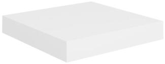 vidaXL Schwebendes Wandregal Weiß 23x23,5x3,8 cm MDF