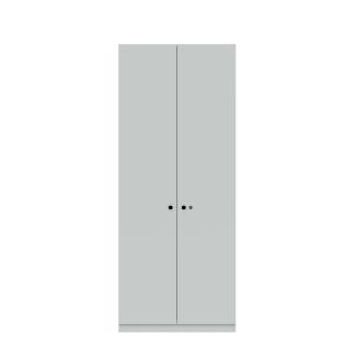 Pren Flügeltürenschrank mit Garderobeneinsatz, inkl. Hutfachboden und Schuhfach, Maße: H 1970 x B 800 x T 500 mm, Farbe 005 weiß