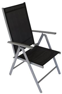 Klappsessel Gartensessel Sessel 4er Set Alu/Textil schwarz