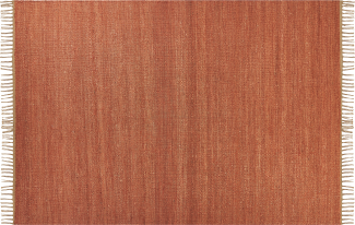 Teppich Jute rot 160 x 230 cm Kurzflor zweiseitig LUNIA