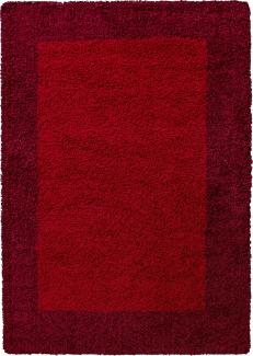Hochflor Teppich Lux Läufer - 80x150 cm - Rot
