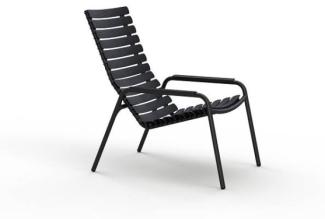ReCLIPS Lounge Chair schwarz, Armlehnen Aluminium