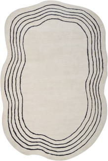 Teppich Viskose beige schwarz 200 x 300 cm RAMZAN