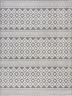 Robuster und maschinenwaschbarer Teppich in Grau, rutschfest – BECK Kollektion von Kadima Design. Größe: 80x160 cm