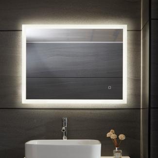 Aquamarin® LED-Badspiegel mit Speicherfunktion, Beschlagfrei, Dimmbar & Energiesparend, 3000-7000K, 100 x 60 cm