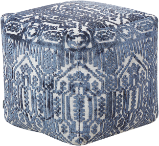 Pouf Viskose dunkelblau 50 x 50 x 50 cm SANAWAN