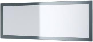 Vladon Spiegel Lima, Wandspiegel mit Rahmen im modernen Stil, Grau Hochglanz (139 x 55 cm)